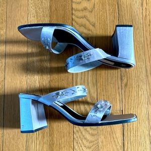 Lord & Taylor silver embellished sandals